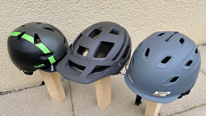 My bike helmets by Bern and Smith.