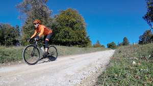 Gravel road to Plagne, Switzerland.