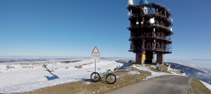 Alone at the Chasseral antenna.