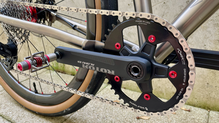 Rotor Aldhu crankset and Wolf Tooth chainring.