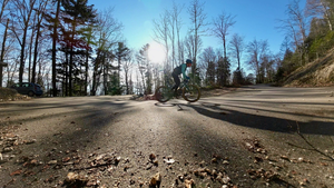 Climbing the Romontberg.