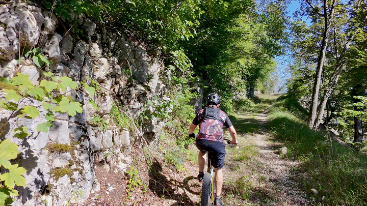 Climbing the Bözingenberg.