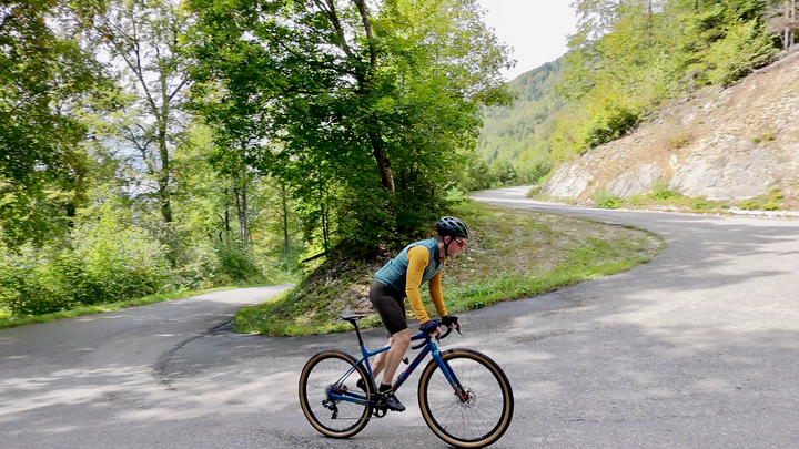 Climbing the Romontberg.