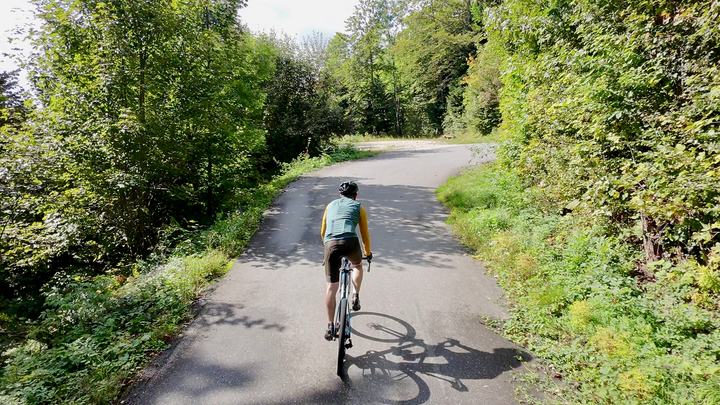 Climbing the Romontberg.