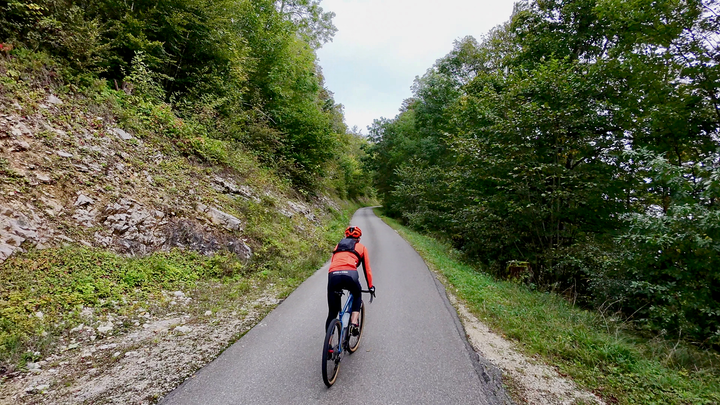 Climbing the Romontberg.