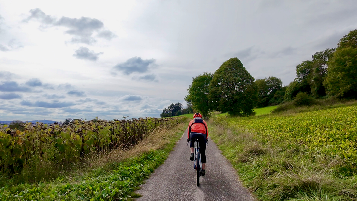 Climbing the Romontberg.