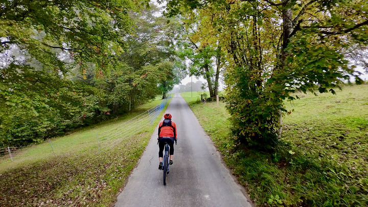 Climbing the Romontberg.