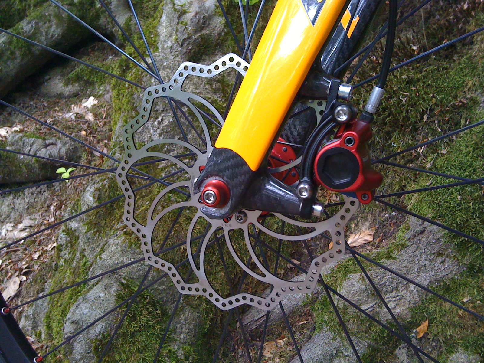 180mm rotor on Niner One9.