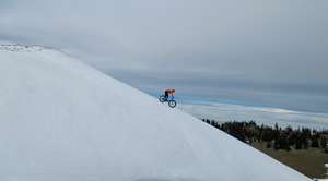 Descending the Petit Chasseral on February 26, 2017.